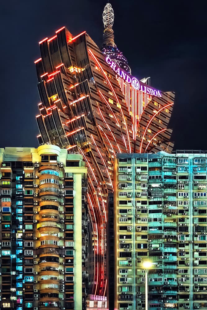 Grand Lisboa Night View by Tong Ho Chung Howard — canvas wall art