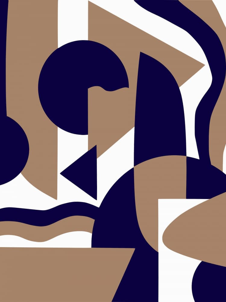 Elegant Abstract Shapes by Little Dean — canvas wall art