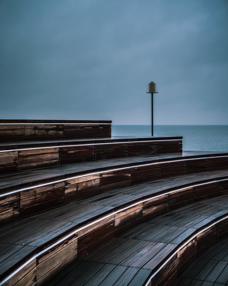 Moody Coastal Steps by Stefan Buder — canvas wall art