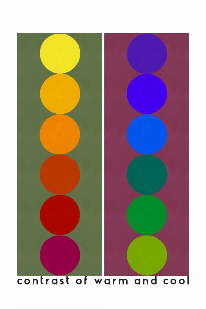Warm Cool Color Contrast by Rosana Laiz Blursbyai — canvas wall art