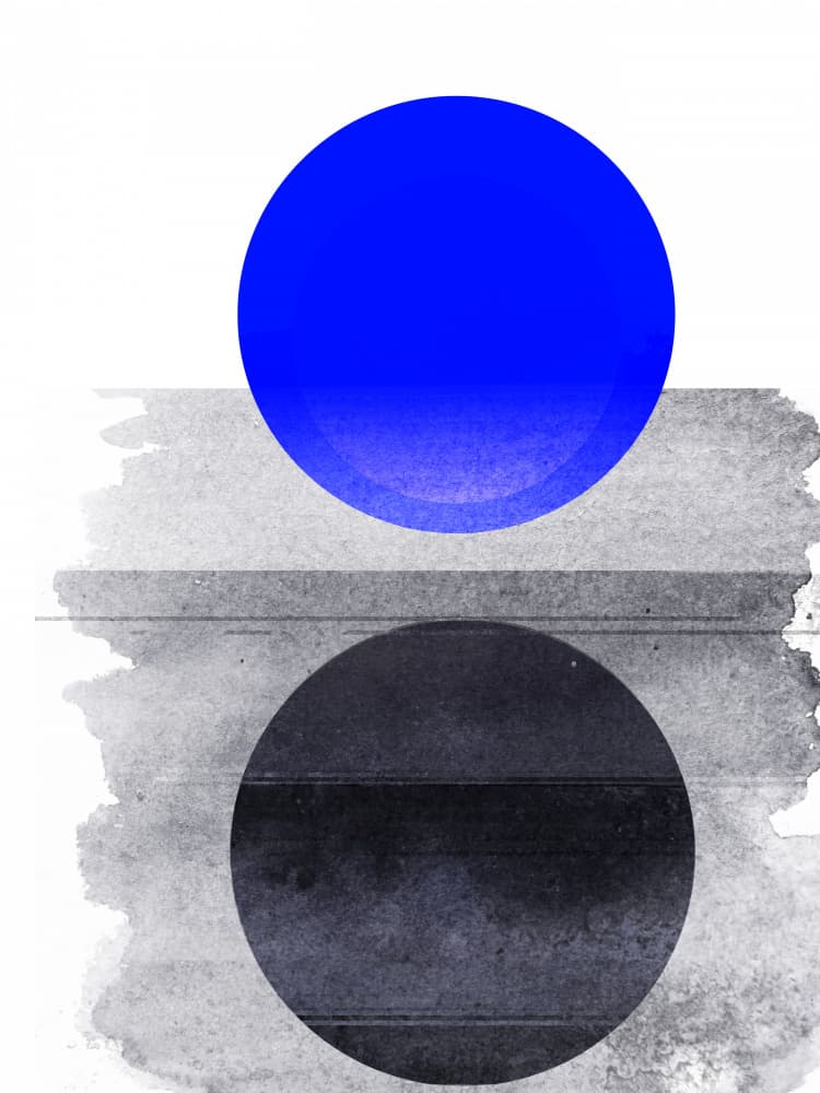 Stacked Circle Contrast by Nilesh Kulkarni — canvas wall art