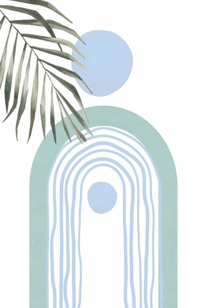 Serene Palm Arch Forms by Sally Ann Moss — canvas wall art