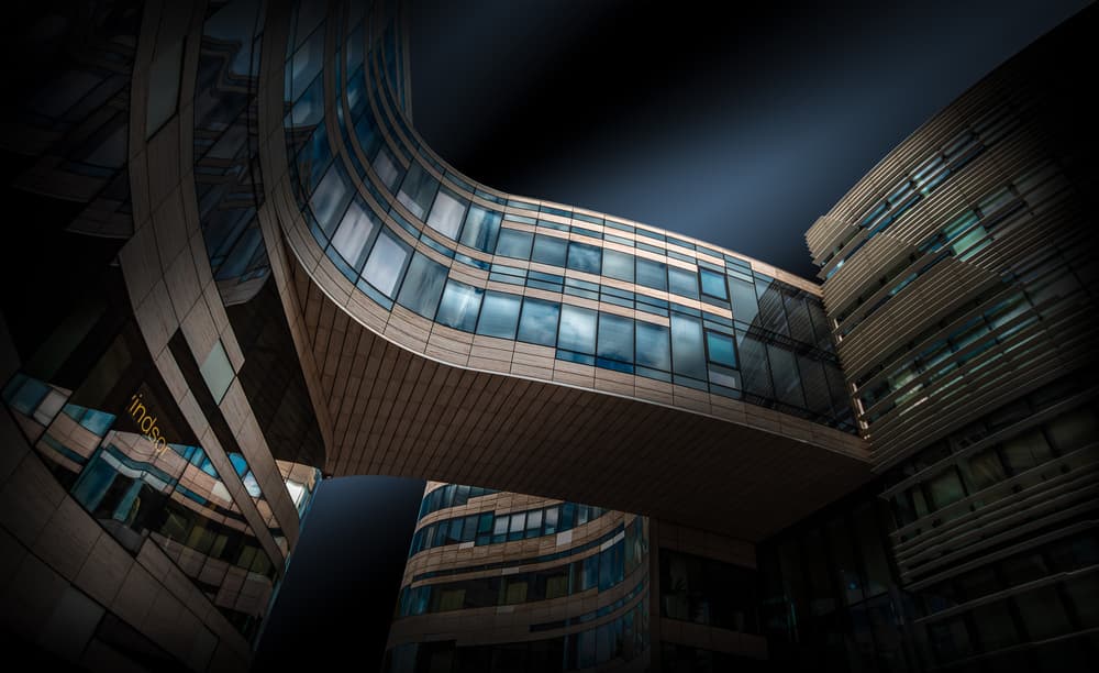 Modern Urban Curves by Jörg Vollrath — canvas wall art
