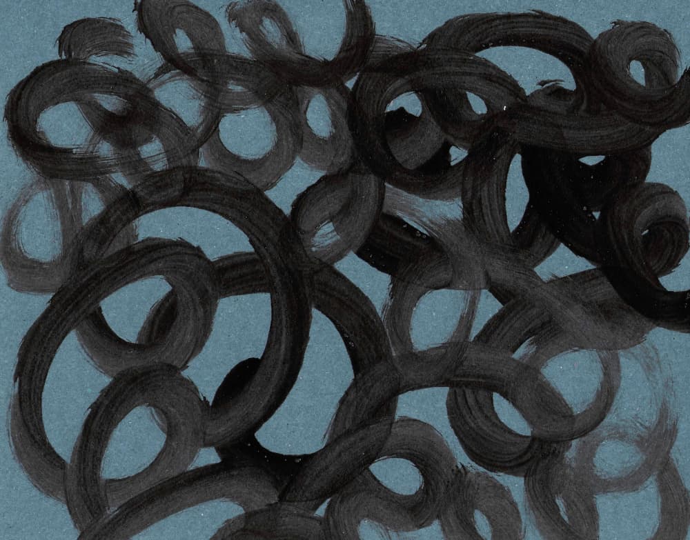 Abstract Teal Swirls by Santhosh ch — canvas wall art
