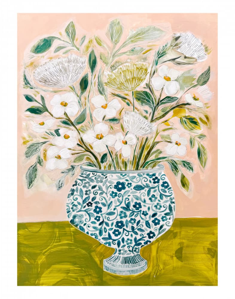 11x14blushing Blooms by Sarah Fitzgerald — canvas wall art
