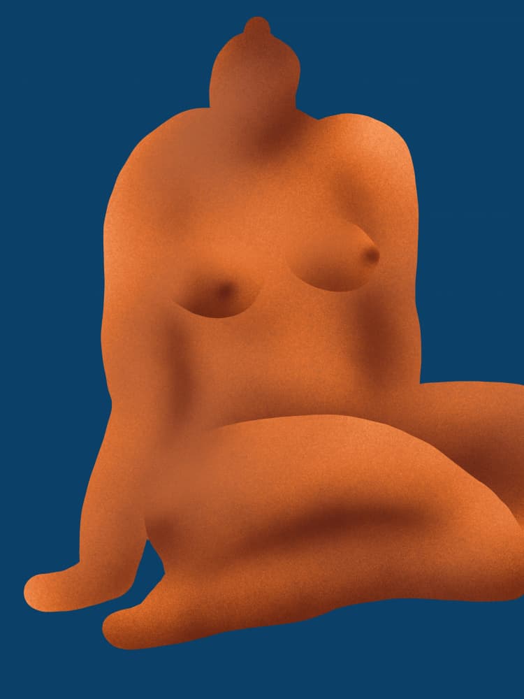 Calm Curvy Nude by Little Dean — canvas wall art