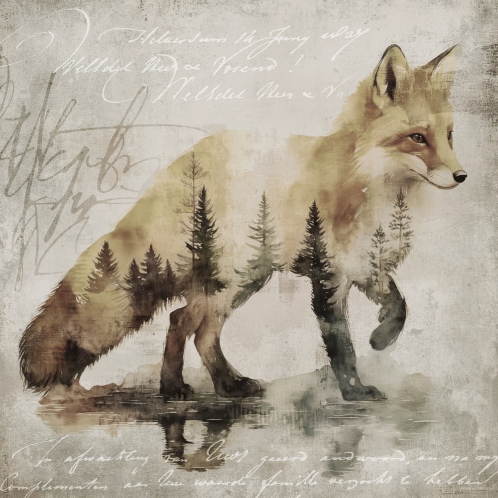 Dreamy Forest Fox by Andrea Haase — canvas wall art