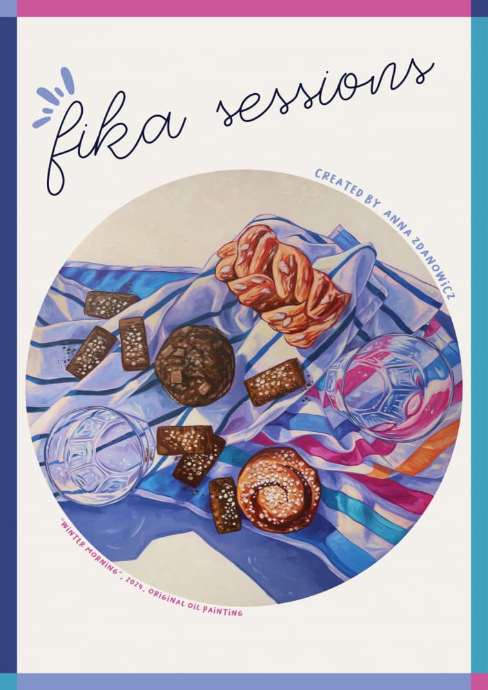 Cozy Fika Morning by Anna Zdanowicz — canvas wall art
