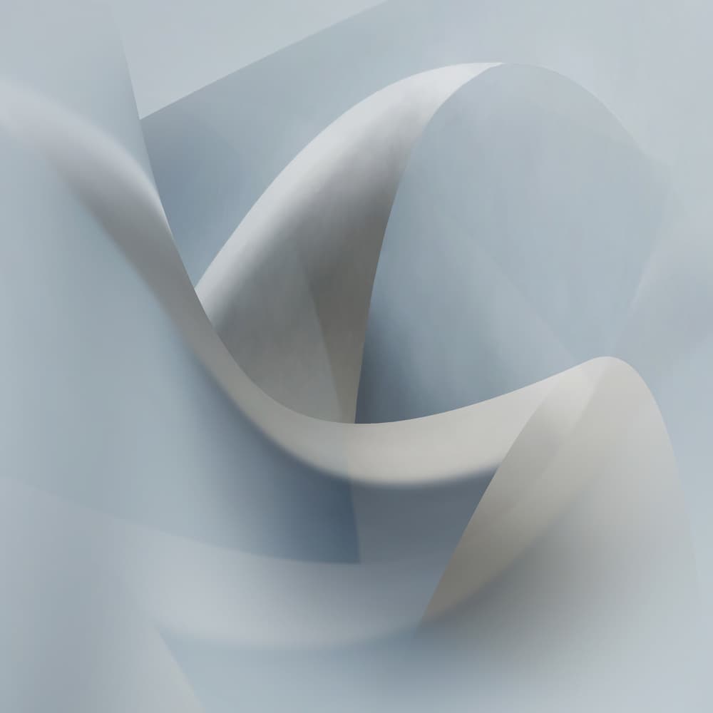 Flowing Blue Curves by Gilbert Claes — canvas wall art