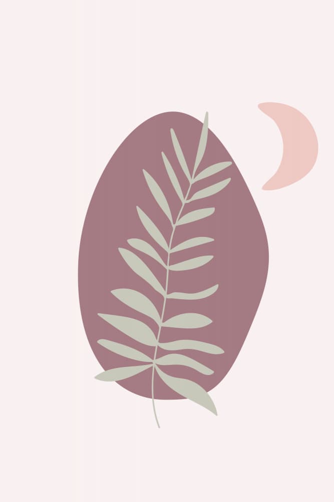 Boho Leaf Moonscape by Dina Dankers — canvas wall art