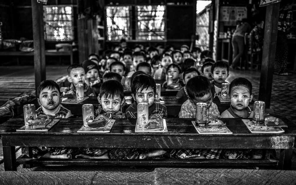 Young Faces Classroom by Marco Tagliarino — canvas wall art
