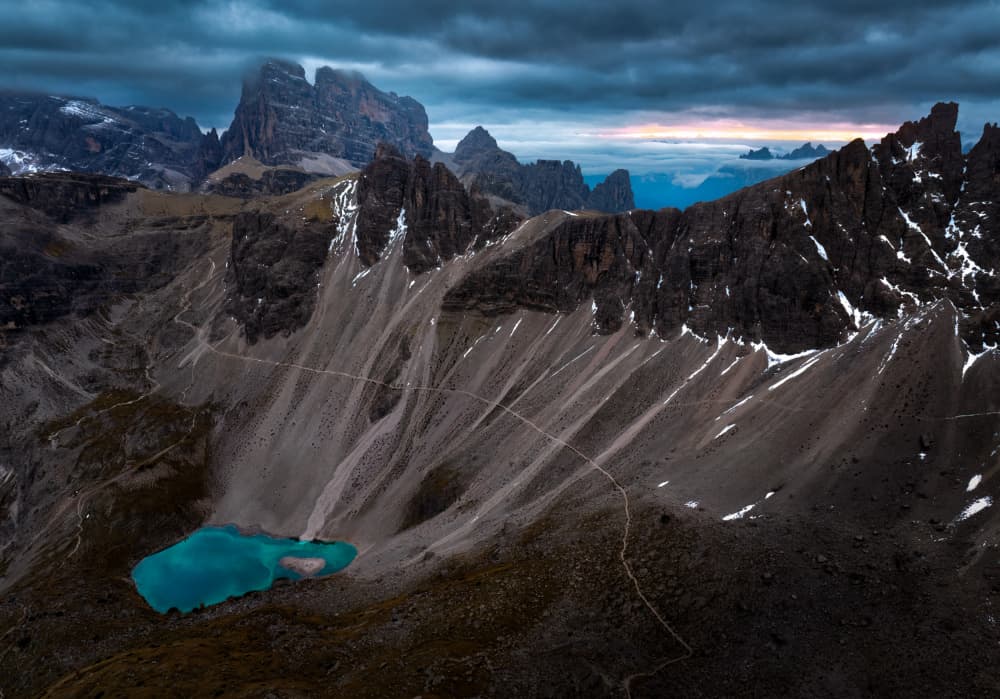 Dramatic Alpine Lake View by Songlin Xu — canvas wall art
