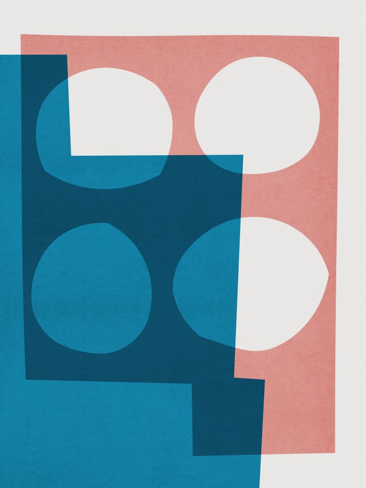 Abstract Color Blocks by Vitor Costa — canvas wall art