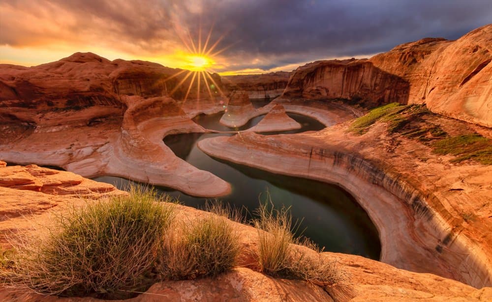 Golden Canyon Sunset by James Bian — canvas wall art