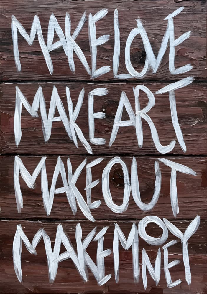 Make Love Make Money by HUGO — canvas wall art