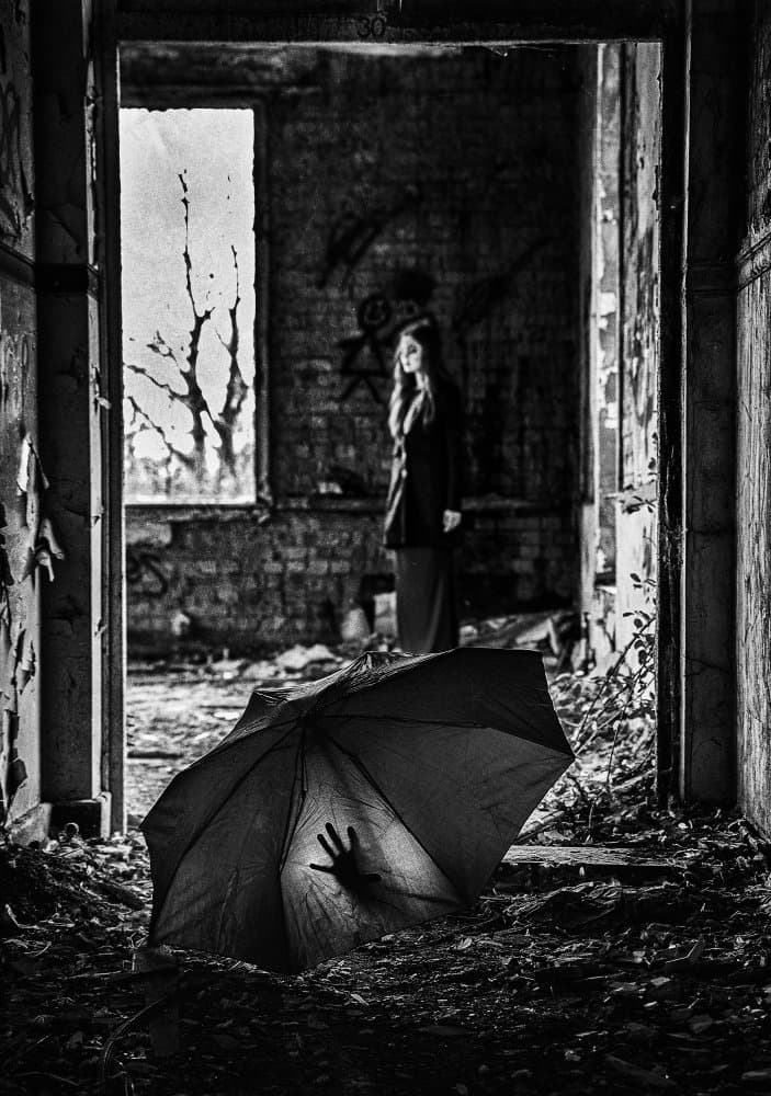 Mysterious Hand Umbrella by Sandra Ulfig ARPS — canvas wall art