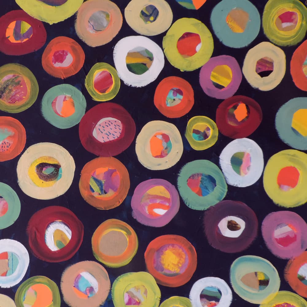 Colorful Abstract Circles by Sylvie Demers — canvas wall art