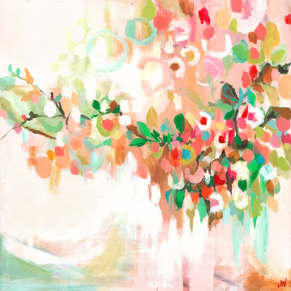 Blotch Floral by Jenny Westenhofer — canvas wall art