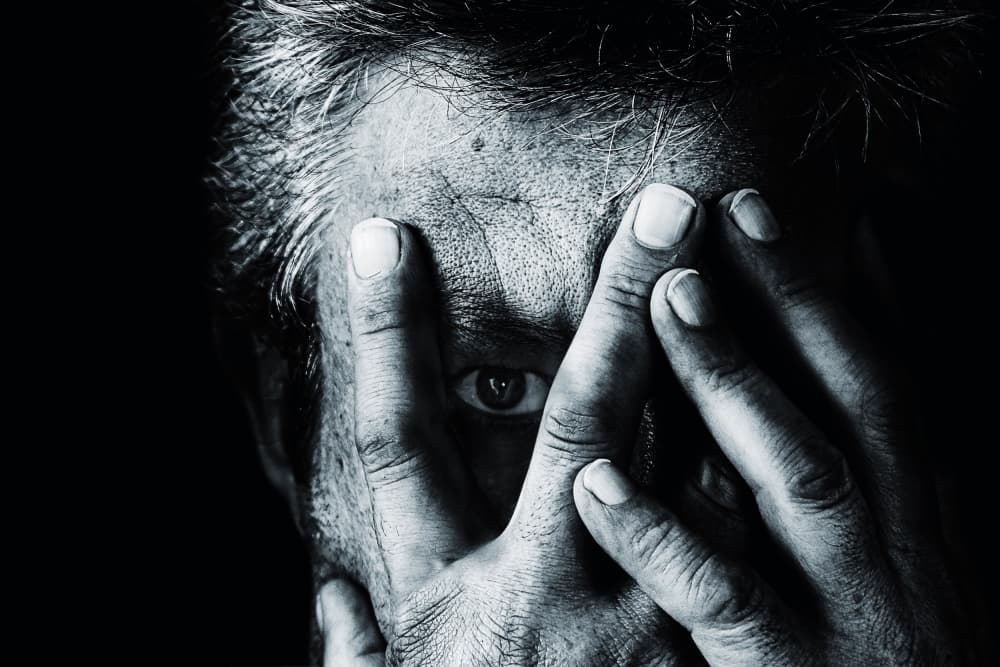 Man's Hidden Gaze by Stefan Eisele — canvas wall art