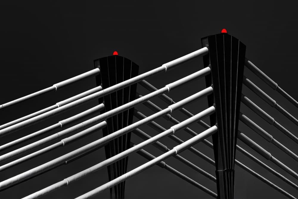 Modern Bridge Cables by Hans-Wolfgang Hawerkamp — canvas wall art