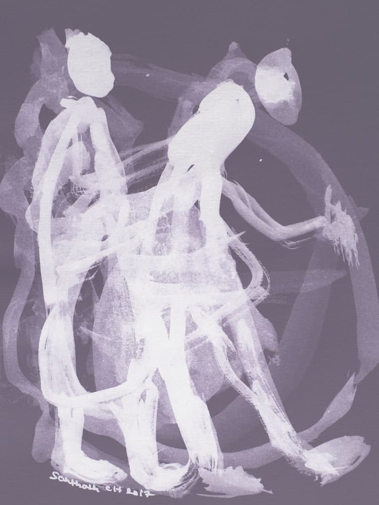 Fluid Abstract Dancers by Santhosh ch — canvas wall art