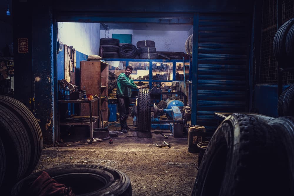 Night Shift Mechanic by Marco Tagliarino — canvas wall art