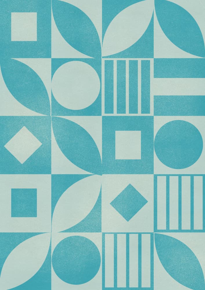 Mid Century Geometric Shapes by Nicholas — canvas wall art