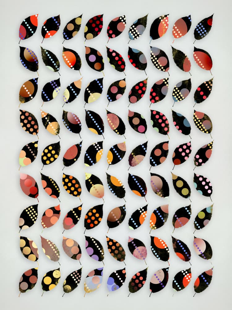 Vibrant Patterned Leaves by Angelo Cerantola — canvas wall art