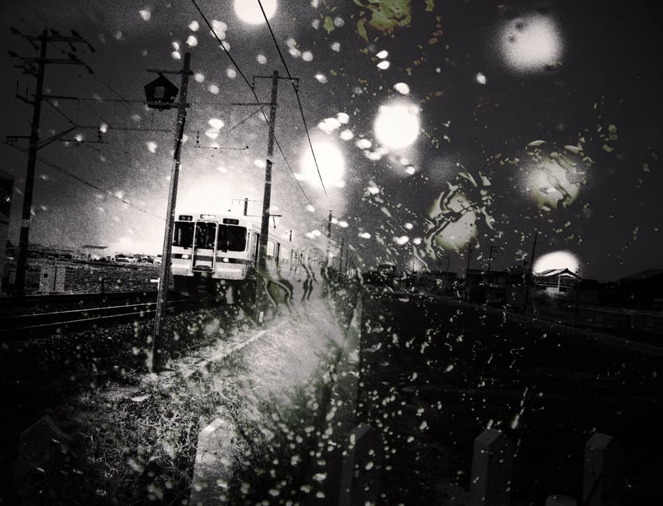 Rainy Night Train by Keisuke Ikeda @ blackcoffee — canvas wall art