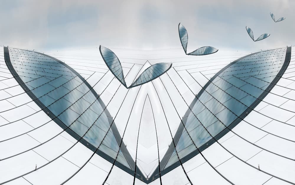 Sleek Sky Reflections by Henk van Maastricht — canvas wall art