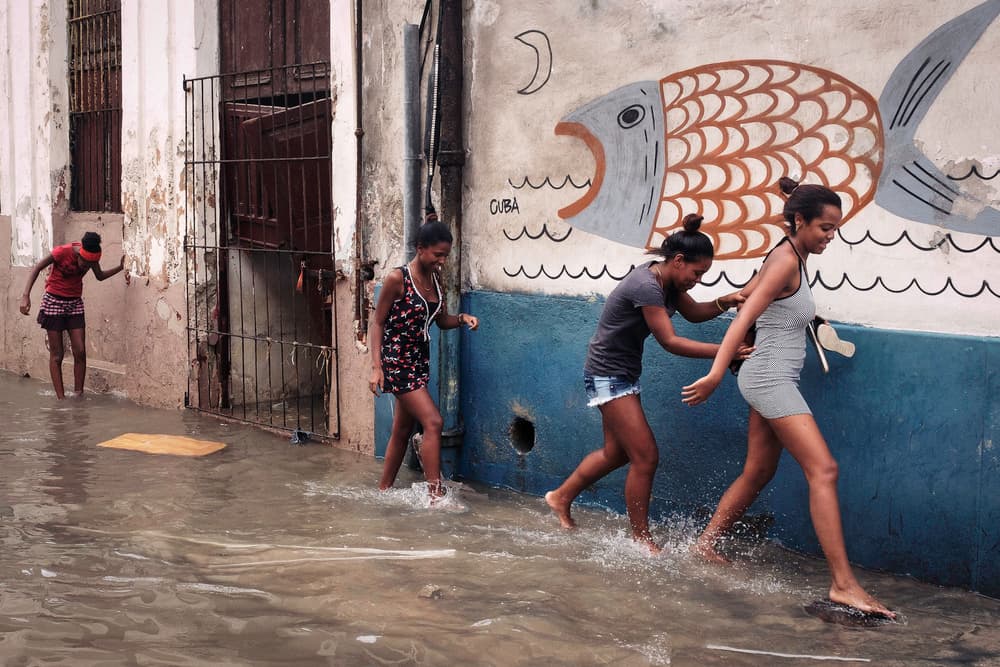Joyful Cuban Water Walk by Andy Bauer — canvas wall art