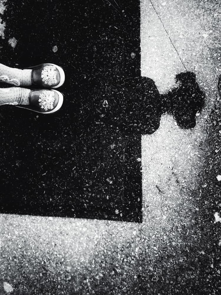 Snowflake Sandals Shadow by Ali Ayer — canvas wall art
