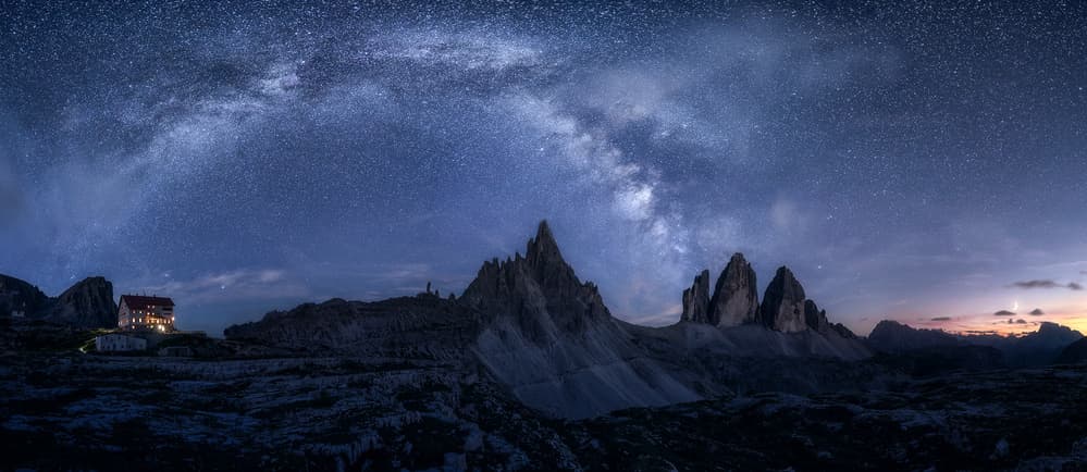 Dolomites Starry Night by Daniel Gastager — canvas wall art
