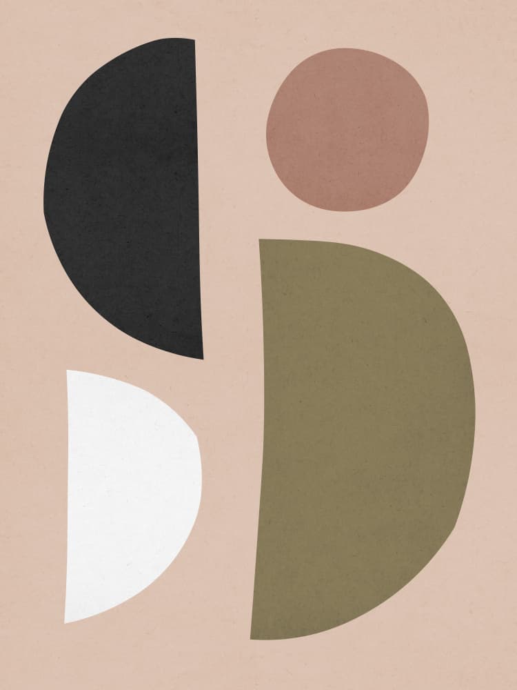 Earthy Abstract Shapes by Vitor Costa — canvas wall art