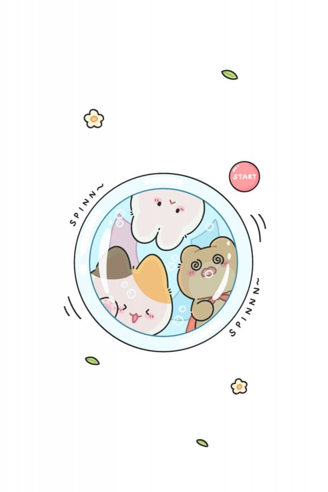 Spinning Laundry Friends by Xuan Thai — canvas wall art