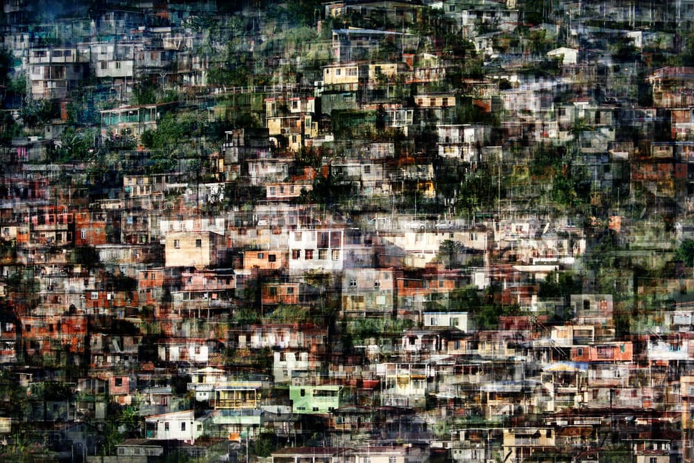 Vibrant Hillside City by Hans-Wolfgang Hawerkamp — canvas wall art