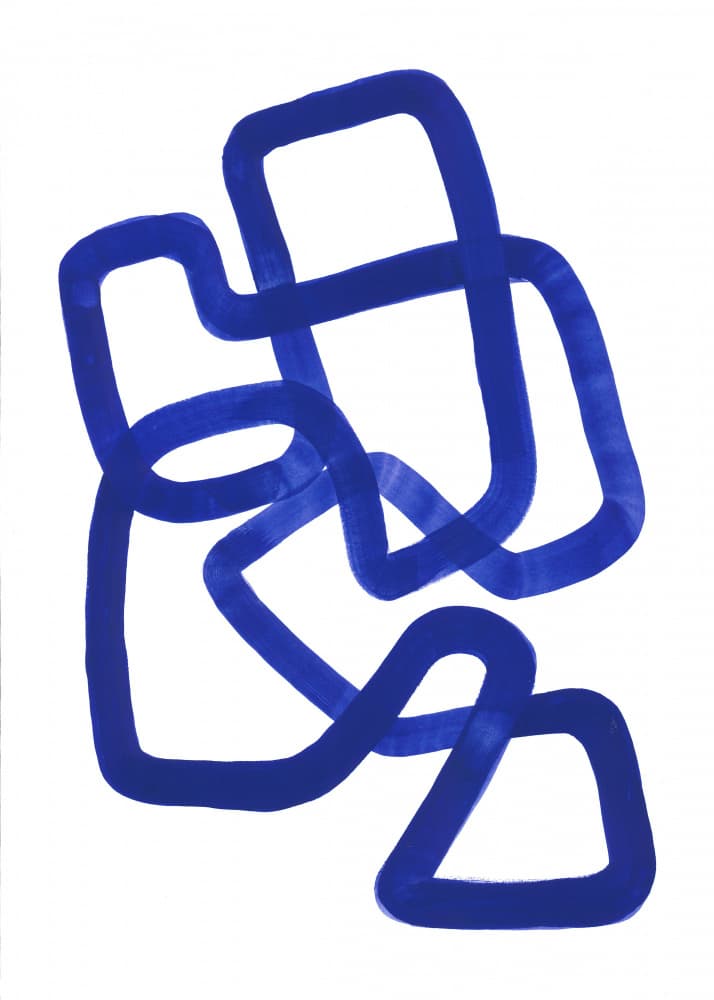 Composition In Blue 03 by Isabelle Brent — canvas wall art