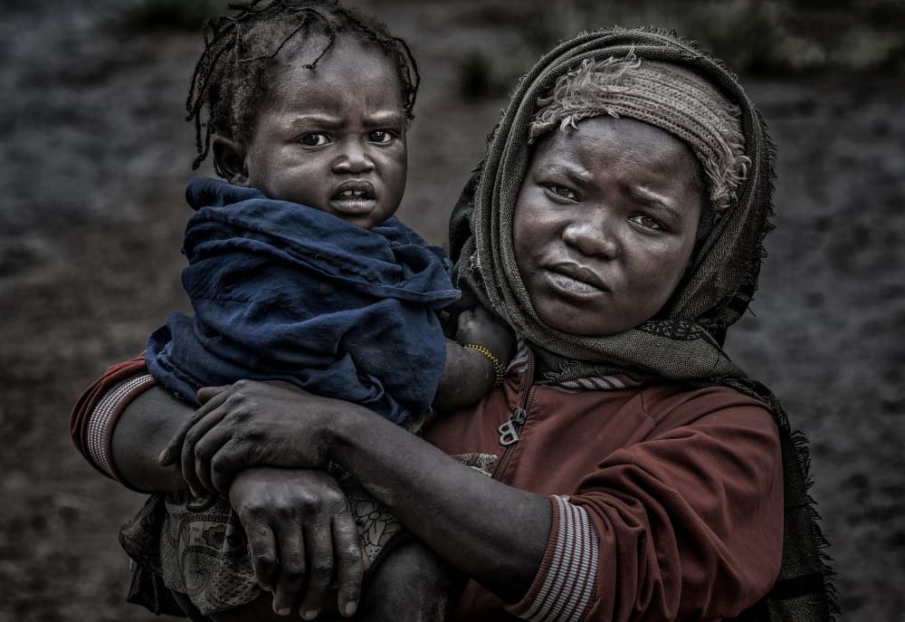 Pensive Mother and Child by Joxe Inazio Kuesta Garmendia — canvas wall art