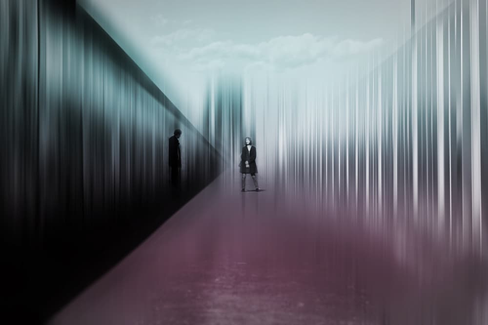 Abstract City Figures by moucorn — canvas wall art