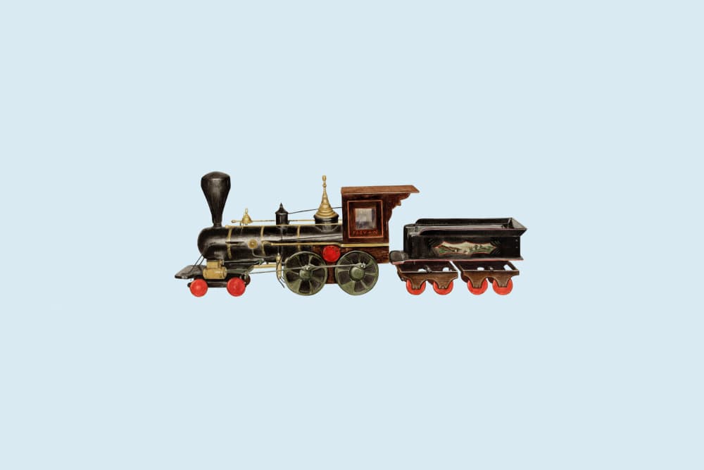 Classic Steam Locomotive by Wild Violets — canvas wall art
