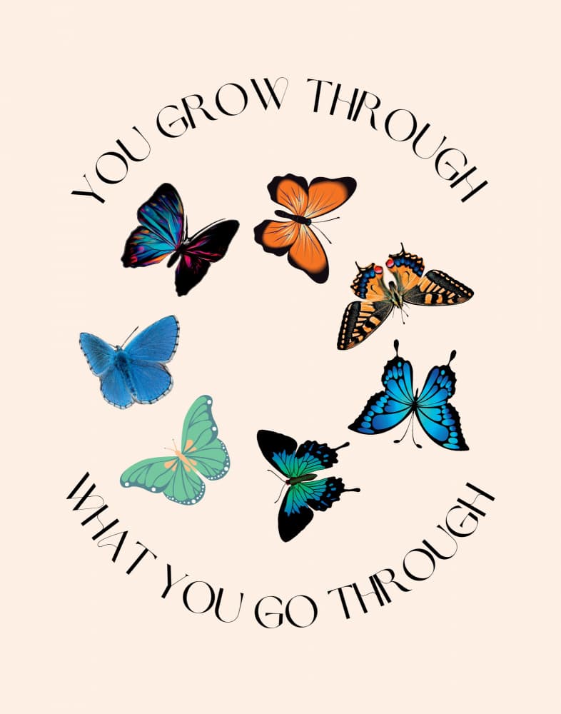 Inspirational Butterfly Quote by Nazma Khokhar — canvas wall art