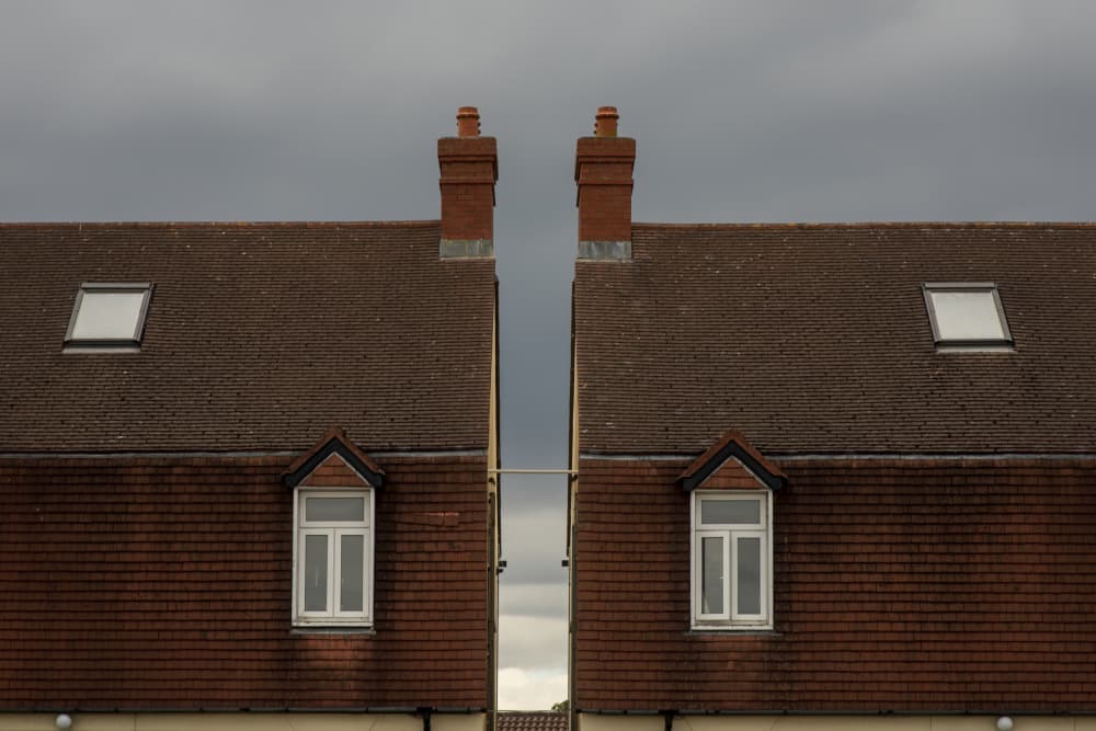 Divided Urban Rooftops by Primož Kožuh — canvas wall art