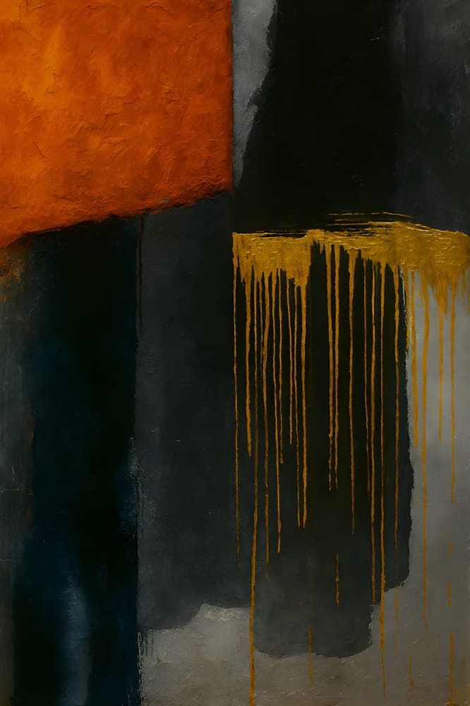 Abstract Gold Flow by HUGO — canvas wall art