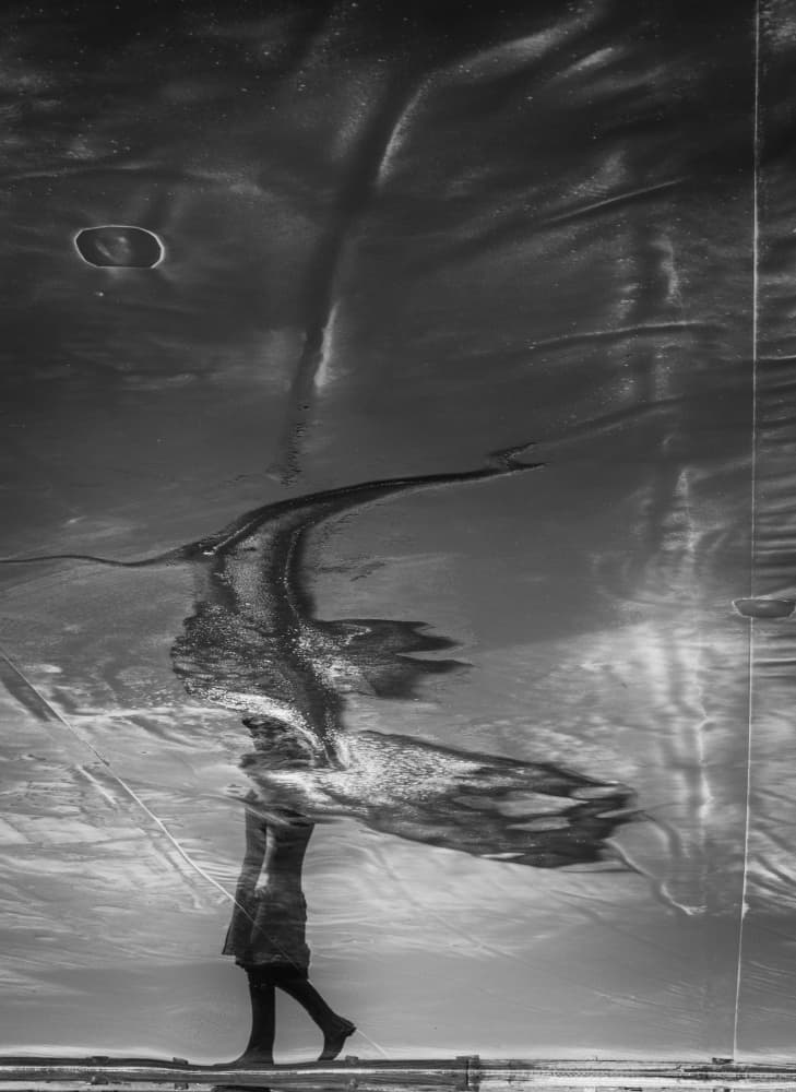 Solitary Man Reflection by Mi Young Choi — canvas wall art