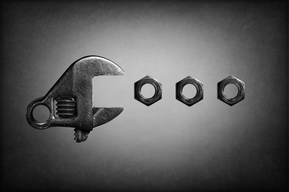 Wrench and Nuts Task by Victoria Glinka — canvas wall art