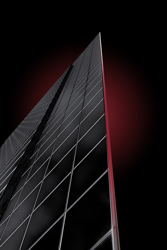 Modern Red Skyscraper by Roland Weber — canvas wall art