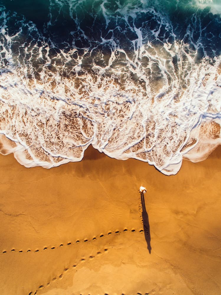 Aerial Beach Walk by Javier Pardina — canvas wall art
