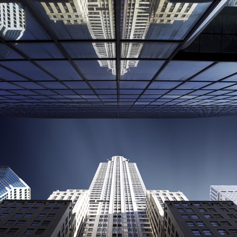City Sky Reflections by Sebastien DEL GROSSO — canvas wall art