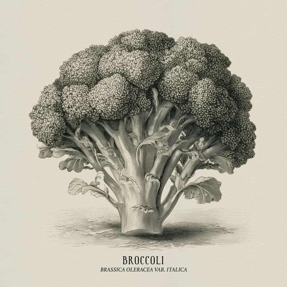 Broccoli Botanical Study by Andreas Magnusson — canvas wall art