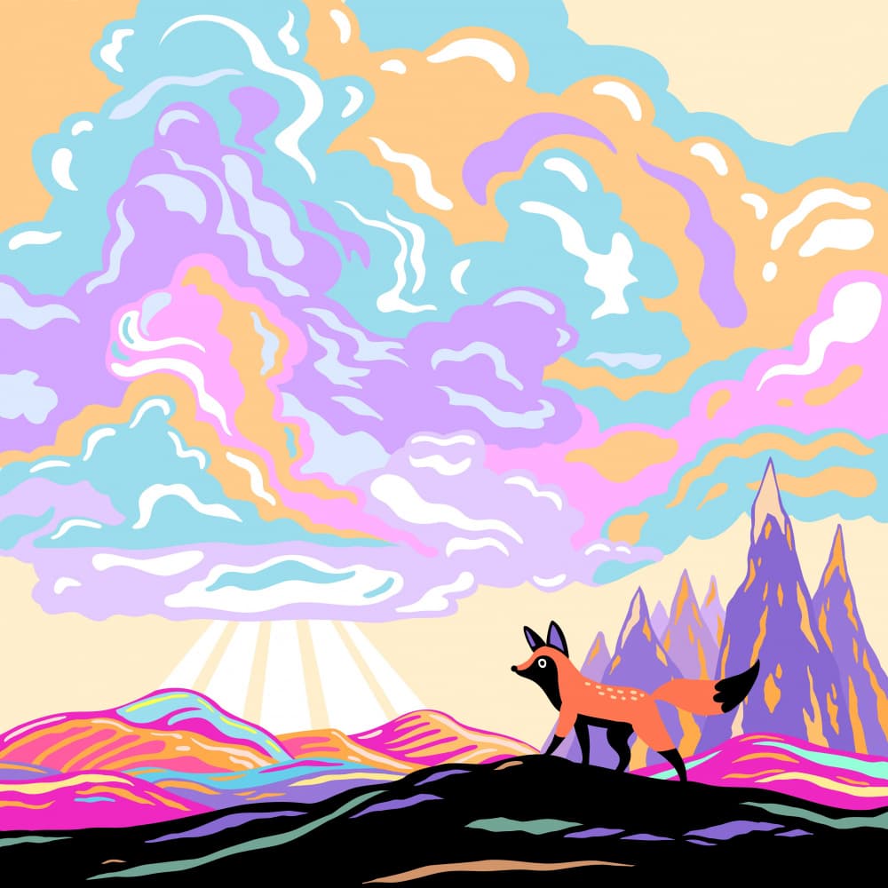 Ethereal Fox Journey by Tiago Leitao — canvas wall art